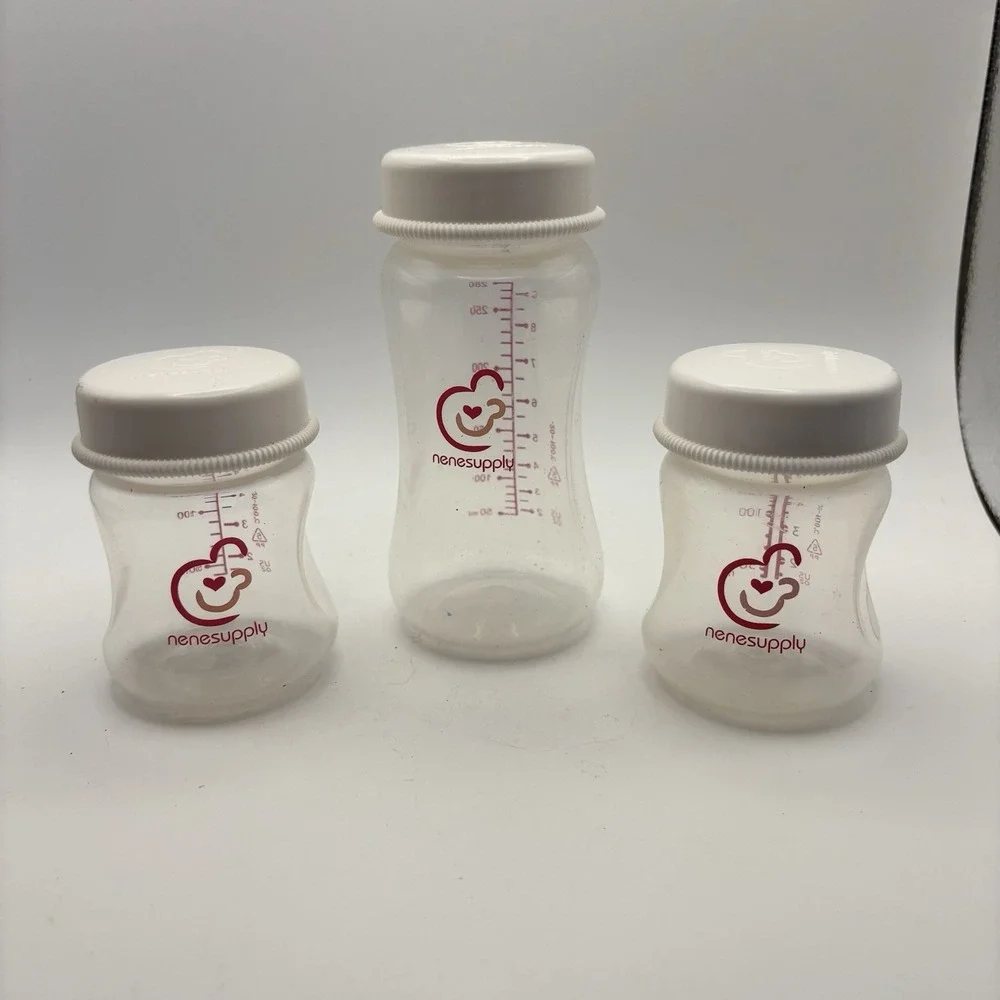3 Pack Wide Mouth 4 Oz - 9oz Breastmilk Storage Bottles for Spectra Pumps